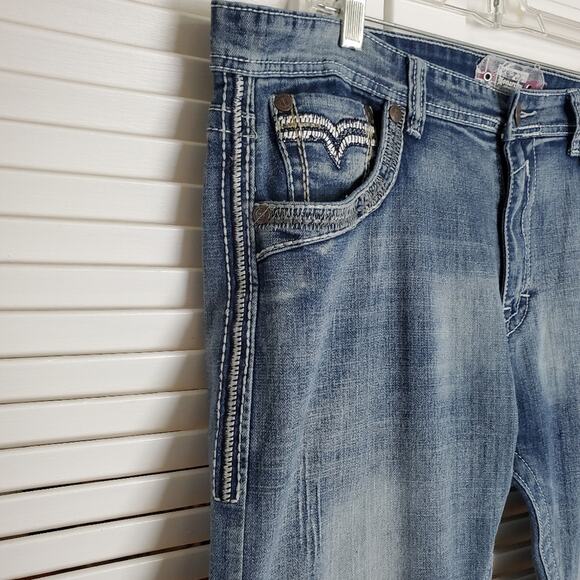 Monarchy Men's Distressed Straight Leg Jeans Size 38 - Picture 4 of 13